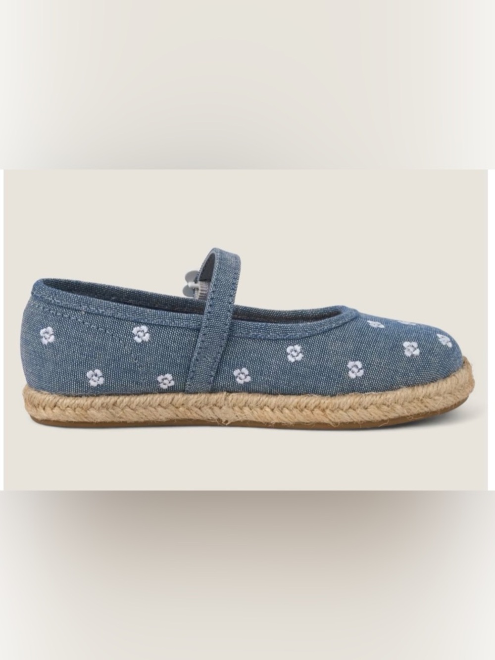 Gymboree Denim Blue Floral Mary Jane Shoes - Picture 3 of 10